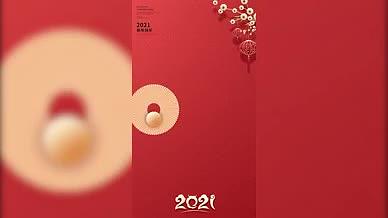 2021喜庆中国风元旦朋友圈动态海报竖版视频的预览图